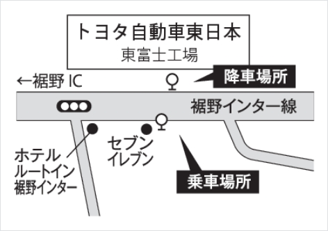 トヨタ自動車東日本前